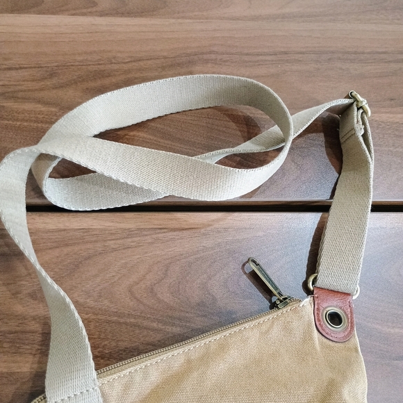 Fossil Tan Canvas Crossbody Bag - Picture 13 of 13